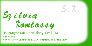 szilvia komlossy business card